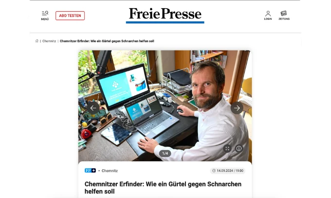 Presseartikel der Freien Presse über Deep Breath